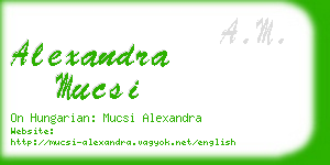alexandra mucsi business card
